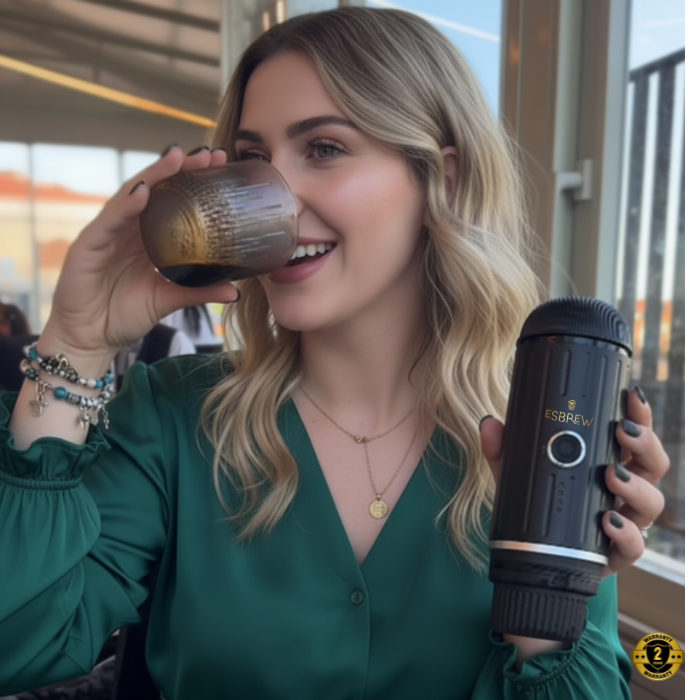 ESBREW Portable Coffee Maker, Barista Espresso Anywhere, Order now